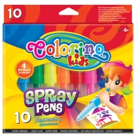 10 dmuchanych flamastrów Colorino Spray Pens