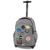 Plecak szkolny na kółkach CoolPack Junior 24 L, Badges Grey
