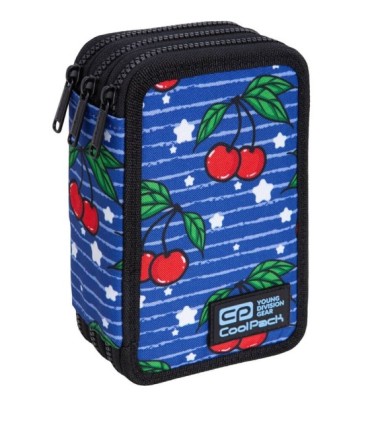 Potrójny piórnik z wyposażeniem Coolpack Jumper 3 Cherries C67238