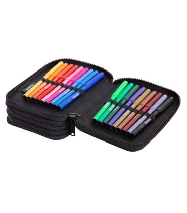 Potrójny piórnik z wyposażeniem Coolpack Jumper 3 Cherries C67238