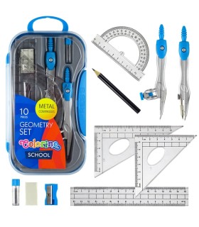 Zestaw geometryczny 10 elementów Colorino niebieski