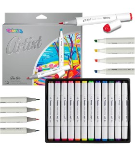 Markery do szkicowania 12 kolorów ARTIST Colorino