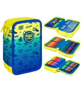 Piórnik potrójny z wyposażeniem Coolpack Jumper 3 FOOTBALL