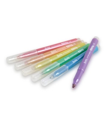 6 flamastrów pastelowych brokatowych Colorino