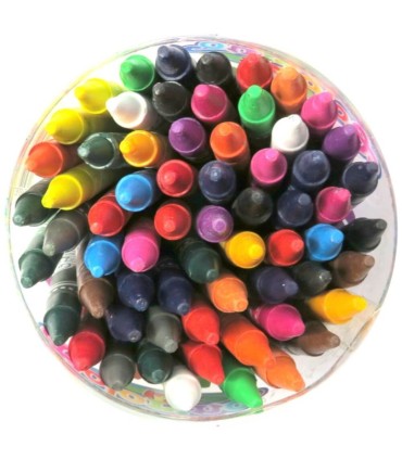 64 kredki świecowe w wiaderku Colorino