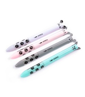 Długopis automatyczny mix 4szt. 2-kolorowe z uszami