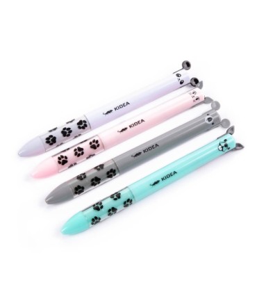 Długopis automatyczny mix 4szt. 2-kolorowe z uszami