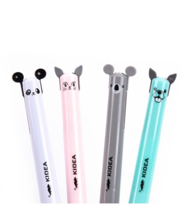 Długopis automatyczny mix 4szt. 2-kolorowe z uszami