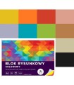 BLOK RYSUNKOWY KOLOROWY, A4, 10 KARTEK, 80g, INTERDRUK