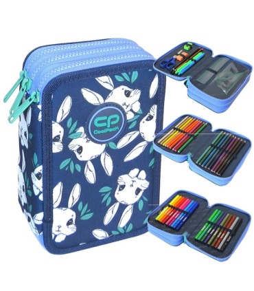 PIÓRNIK POTRÓJNY Z WYPOSAŻENIEM COOLPACK JUMPER 3 BUNNYLAND