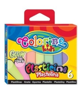 plastelina świecąca w ciemności Colorino 6 kolorów