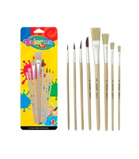 Pędzle z naturalnego włosia Colorino 8 szt.