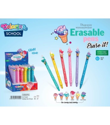 Długopis wymazywalny Colorino ICE CREAM LODY - zestaw 6 sztuk