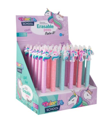 Długopis wymazywalny Colorino UNICORN JEDNOROŻEC - zestaw 6 sztuk