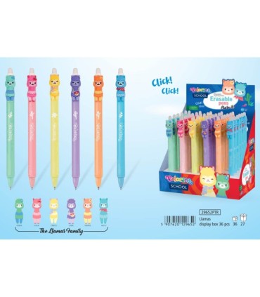 Długopis wymazywalny Colorino LAMA - zestaw 6 sztuk