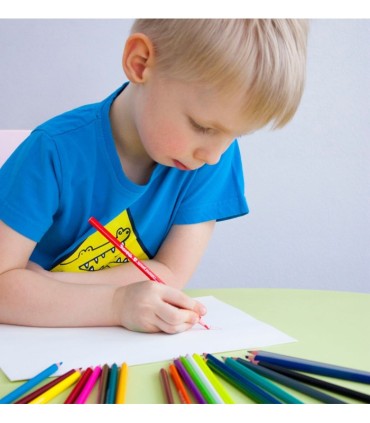 Kredki ołówkowe trójkątne grube 12 sztuk Colorino