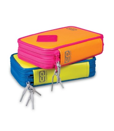 Podwójny piórnik z wyposażeniem, Coolpack Jumper - Blue Neon