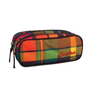 Saszetka piórnik szkolny Coolpack Clever, Sunset Check 620