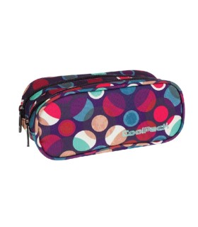 Saszetka piórnik szkolny Coolpack Clever, Mosaic Dots 724
