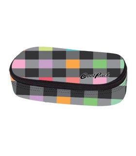 Usztywniany piórnik szkolny Coolpack Campus Pastel Check, 1048