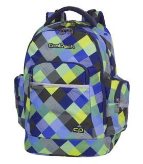Młodzieżowy plecak szkolny CoolPack Brick 28 l, Blue Patchwork A497
