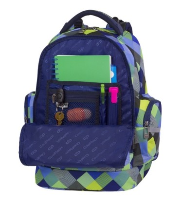 Młodzieżowy plecak szkolny CoolPack Brick 28 l, Blue Patchwork A497