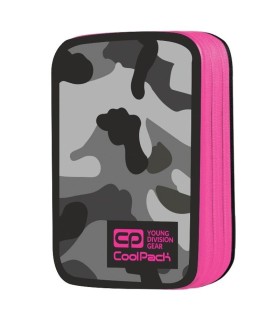 Podwójny piórnik z wyposażeniem, Coolpack Jumper 2, Como Pink Neon A363