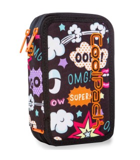 Potrójny piórnik z wyposażeniem, Coolpack Jumper 3, COMICS, A67202