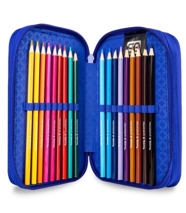 Potrójny piórnik z wyposażeniem, Coolpack Jumper 3, UNICORNS, A67208