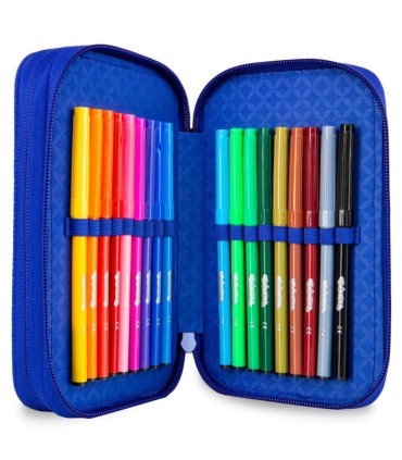 Potrójny piórnik z wyposażeniem, Coolpack Jumper 3, UNICORNS, A67208