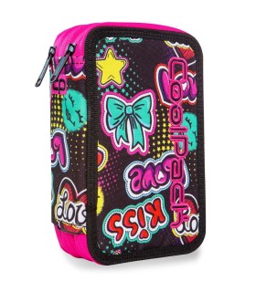 Potrójny piórnik z wyposażeniem, Coolpack Jumper 3, EMOTICONS, A67205