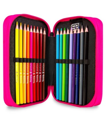 Potrójny piórnik z wyposażeniem, Coolpack Jumper 3, EMOTICONS, A67205