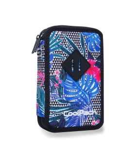 Podwójny piórnik z wyposażeniem, Coolpack Jumper 2, ALOHA BLUE, B66048