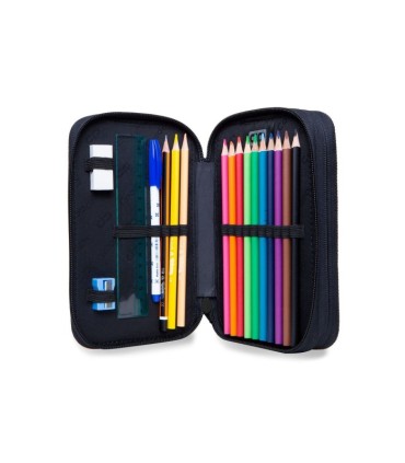 Podwójny piórnik z wyposażeniem, Coolpack Jumper 2, ALOHA BLUE, B66048