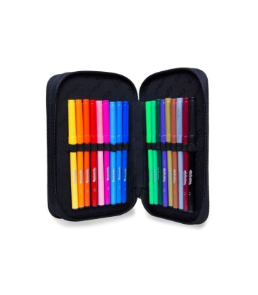 Podwójny piórnik z wyposażeniem, Coolpack Jumper 2, ALOHA BLUE, B66048