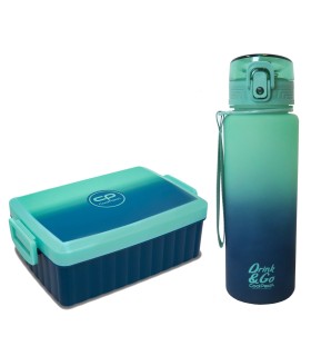 Zestaw śniadaniówka + bidon coolpack gradient Blue Lagoon