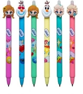 Długopis wymazywalny Colorino FROZEN KRAINA LODU - zestaw 6 sztuk