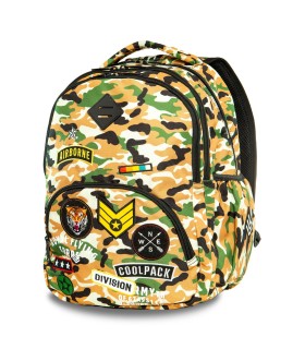 Plecak szkolny CoolPack Bentley 30L, CAMO  DESERT BADGES A16109