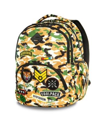 Plecak szkolny CoolPack Bentley 30L, CAMO  DESERT BADGES A16109