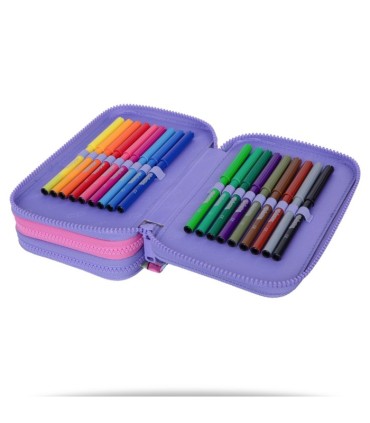 PIÓRNIK POTRÓJNY Z WYPOSAŻENIEM COOLPACK JUMPER 3 PASTEL HEARTS