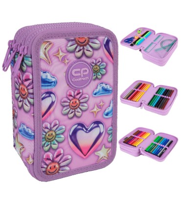 Piórnik potrójny z wyposażeniem Jumper 3 COOLPACK, BALLOONS
