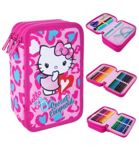 Piórnik potrójny z wyposażeniem Jumper 3 COOLPACK, HELLO KITTY SANRIO