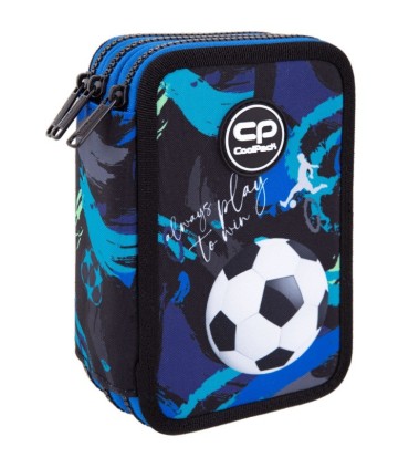 Piórnik potrójny z wyposażeniem Jumper 3 COOLPACK, FOOTBALL NAVY