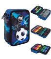 Piórnik potrójny z wyposażeniem Jumper 3 COOLPACK, FOOTBALL NAVY