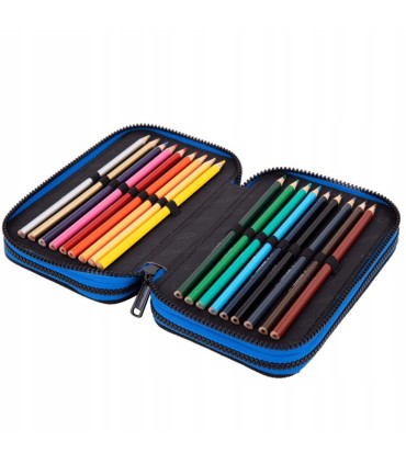 Piórnik potrójny z wyposażeniem Jumper 3 COOLPACK, FOOTBALL NAVY