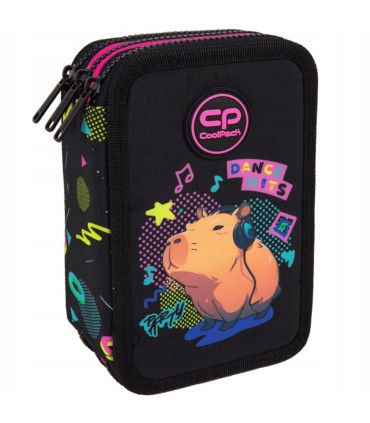 Piórnik potrójny z wyposażeniem Jumper 3 COOLPACK, CAPYBARA MUSIC