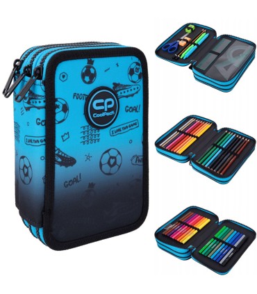 Piórnik potrójny z wyposażeniem Jumper 3 COOLPACK, GAME OVER GRADIENT BLUE
